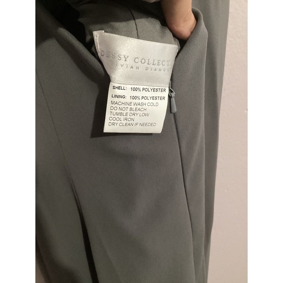 Dessy Collection Charcoal Gray Style 2936 Formal Sleeveless Maxi Dress - Picture 5 of 10